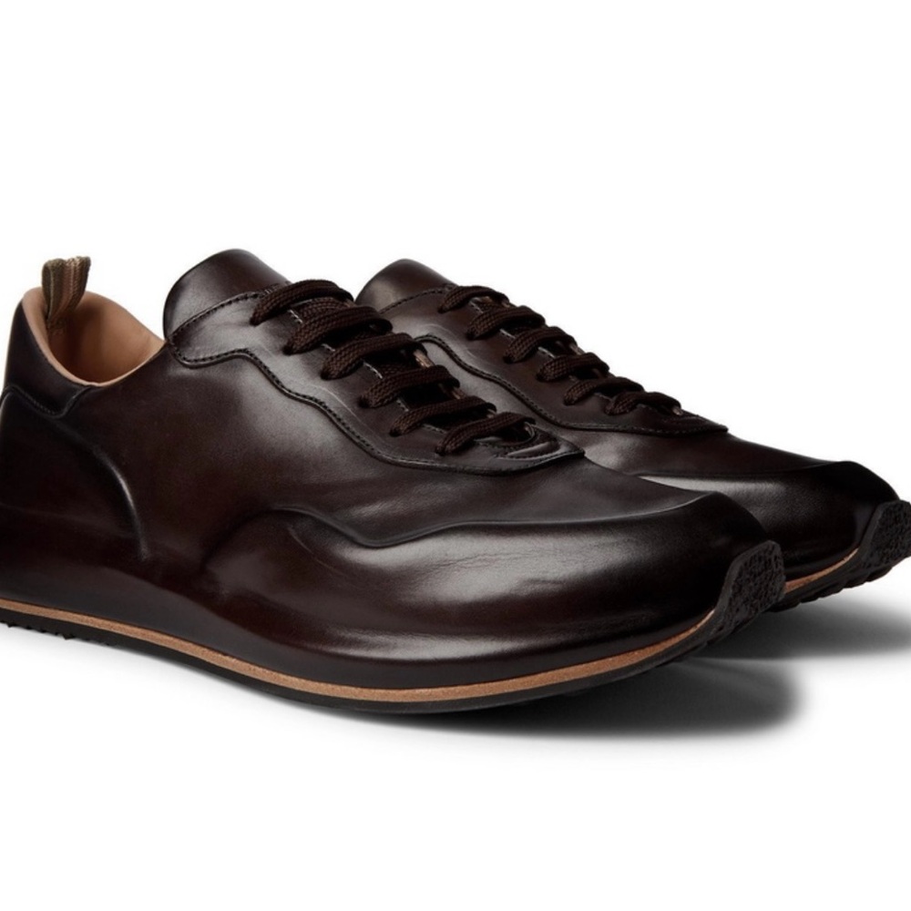 Officine Creative Race Lux Brown Leather Sneakers Shoes size 46 EU $560 new